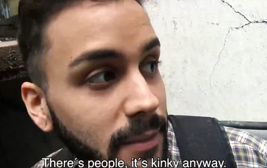 Bearded Antonio's face showered with my sticky cum